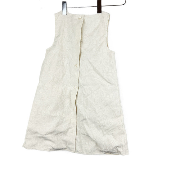 Pillin Girl's Jacquard Hummingbirds Dress Cream Sleeveless Size 4 - Picture 7 of 7
